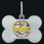 Pink and Green Camouflage Your name Personalize Pet ID Tag<br><div class="desc">Elegant,  stylish and sophisticated camouflage pattern in pink and green color. Modern and trendy gift,  perfect for the military lover in your life. Personalize by adding your name,  nickname,  monogram or initials.</div>