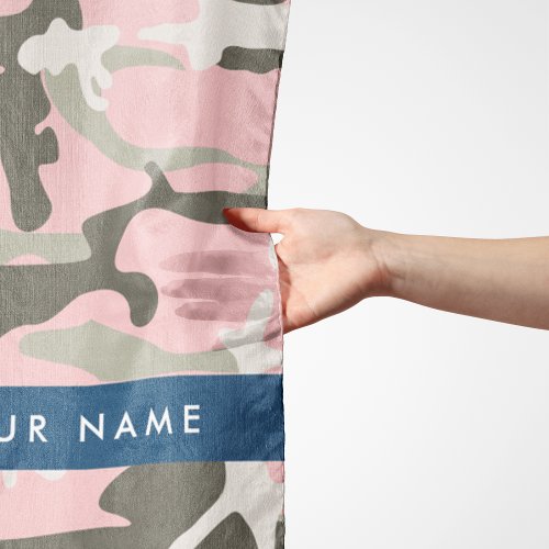 Pink and Green Camouflage Your name Personalize Scarf
