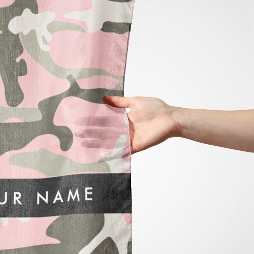 Pink and Green Camouflage Your name Personalize Scarf