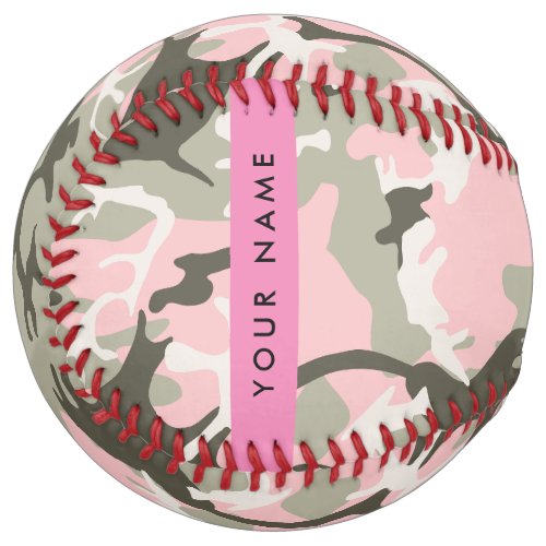 Pink and Green Camouflage Your name Personalize Softball