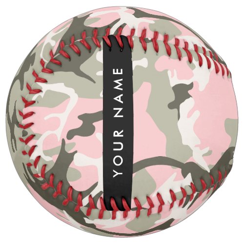 Pink and Green Camouflage Your name Personalize Softball