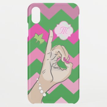 Pink And Green Chevron Iphone Xs Max Case by dawnfx at Zazzle