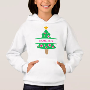 Pink And Green Christmas Tree Hoodie