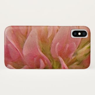 Pink and Green Clover Abstract iPhone X Case