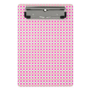 Pink and Green Colorblock Floral Mini Clipboard