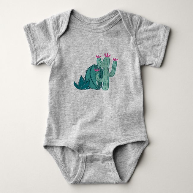 Pink and Green Cute Cactus