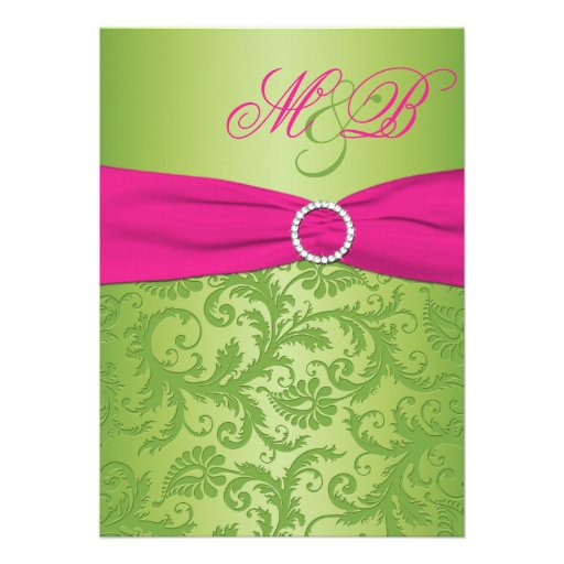 Pink And Green Invitations 2