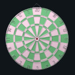 Pink And Green Dartboard With Darts<br><div class="desc">Pink And Green Dart Board</div>