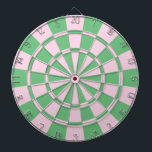 Pink And Green Dartboard With Darts<br><div class="desc">Pink And Green Dart Board</div>