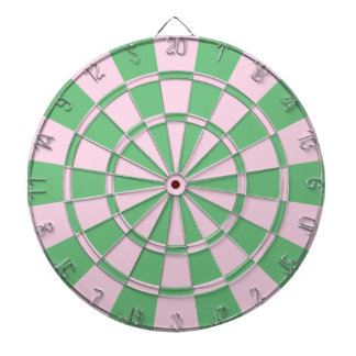 Pink And Green Dartboard With Darts