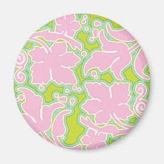 Pink and Green Design Magnet