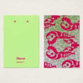 pink and green earring cards (Front & Back)