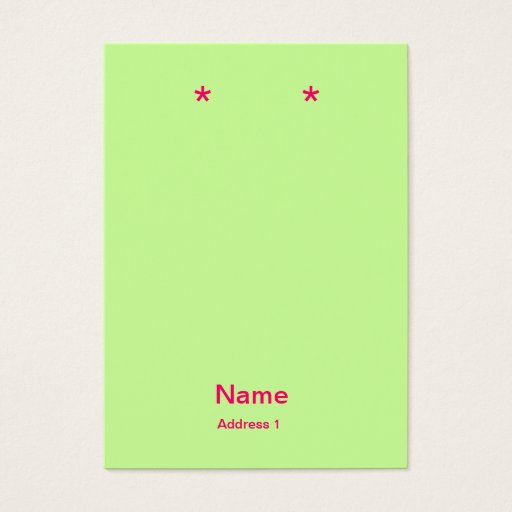 Customizable pink and green earring cards business card template