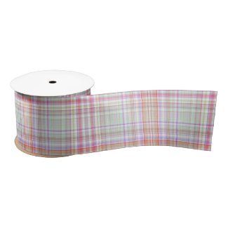 Pink and Green Elegant Modern Simple Plaid Pattern