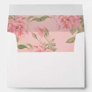 Pink and Green Floral Baby Shower Envelope