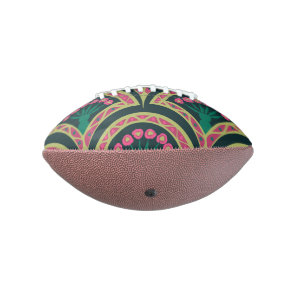 Pink and Green Floral Fan Pattern Football