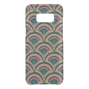 Pink and Green Floral Fan Pattern Uncommon Samsung Galaxy S8 Case