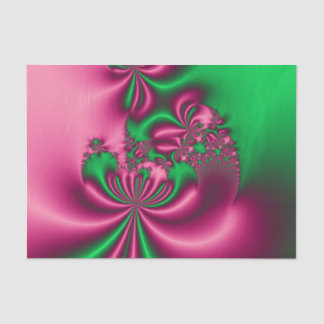 Pink and Green Floral Flow Tissue Paper