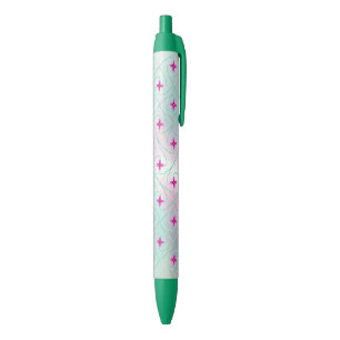 Pink and green floral pattern  pen