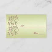 Pink and Green Floral Placecards (Back)