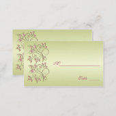 Pink and Green Floral Placecards (Front/Back)