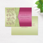Pink and Green Floral Wedding Favor Tag (Desk)