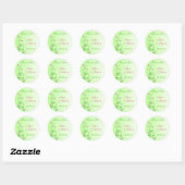 Pink and Green Floral with Butterflies Sticker (Sheet)
