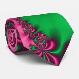Pink and Green Flow Tie