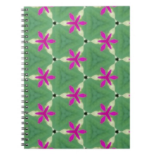 Pink and Green Flower designs Notebook