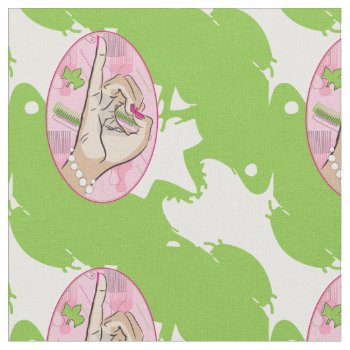 Pink And Green Frog Fabric by dawnfx at Zazzle