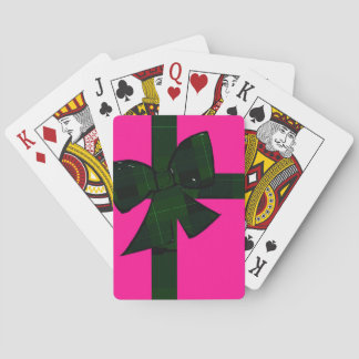 Pink and green gift wrap theme playing cards