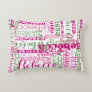 Pink and Green Girl's Name Collage Allover Print Decorative Pillow