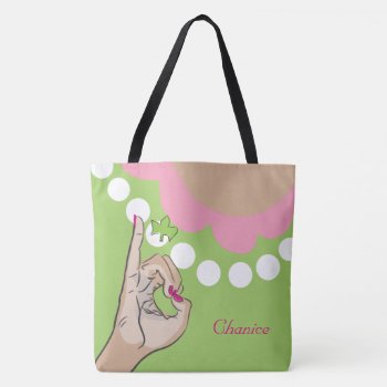 Pink And Green Girly Bag by dawnfx at Zazzle