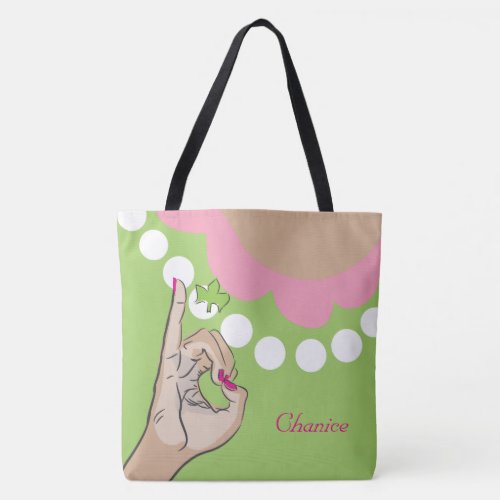 Pink and green girly bag