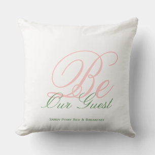 Pink and Green Guest Pillow