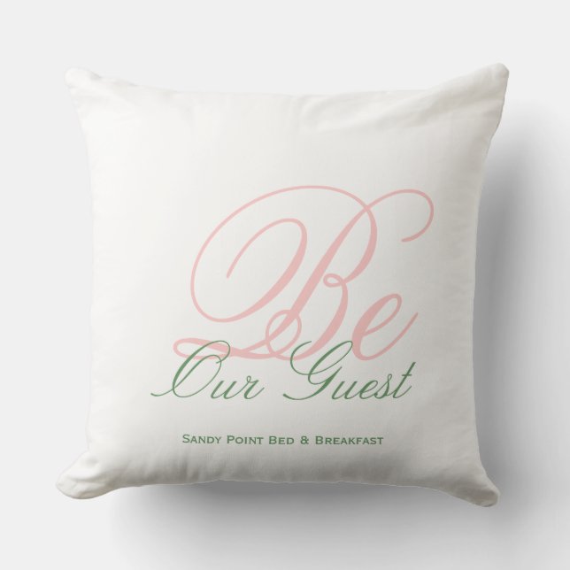 Pink and Green Guest Pillow (Front)