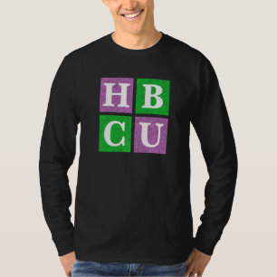 Pink and Green HBCU Block Letters T-Shirt