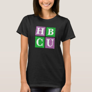 Pink and Green HBCU Block Letters T-Shirt