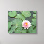 Pink and Green Lily Pad Pretty Photograph Canvas Print