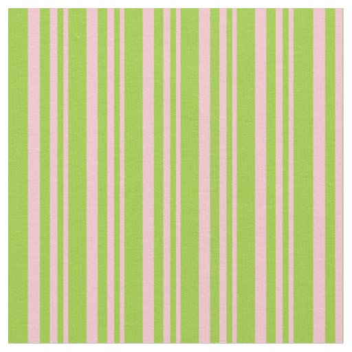 Pink and Green Lines/Stripes Pattern Fabric