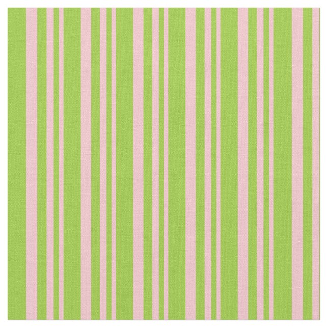 Pink and Green Lines/Stripes Pattern Fabric (Close Up)