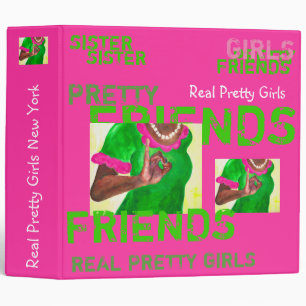 Pink and Green LOVE Binder