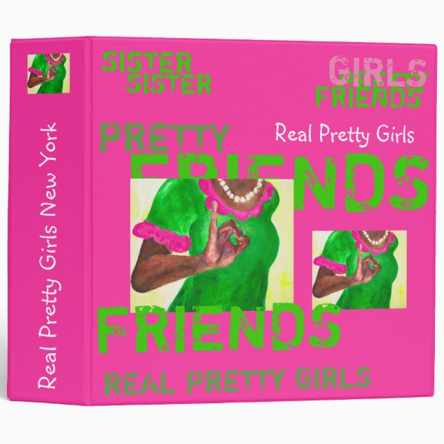 Pink and Green LOVE Binder (Front/Spine)