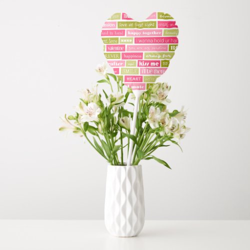 Pink and Green Love Letters Balloon