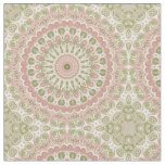 Pink and Green Mandala Pattern Design Fabric