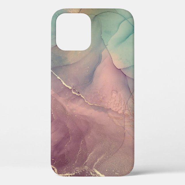 Pink and green   Marble     Case-Mate iPhone Case (Back)