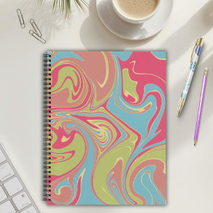 Pink and Green Marble Pattern  Notebook