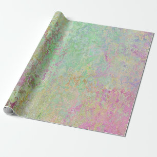 Pink and green marble print wrapping paper