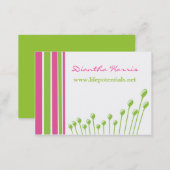 Pink and Green Modern Business Card (Front/Back)
