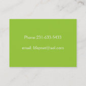 Pink and Green Modern Business Card (Back)
